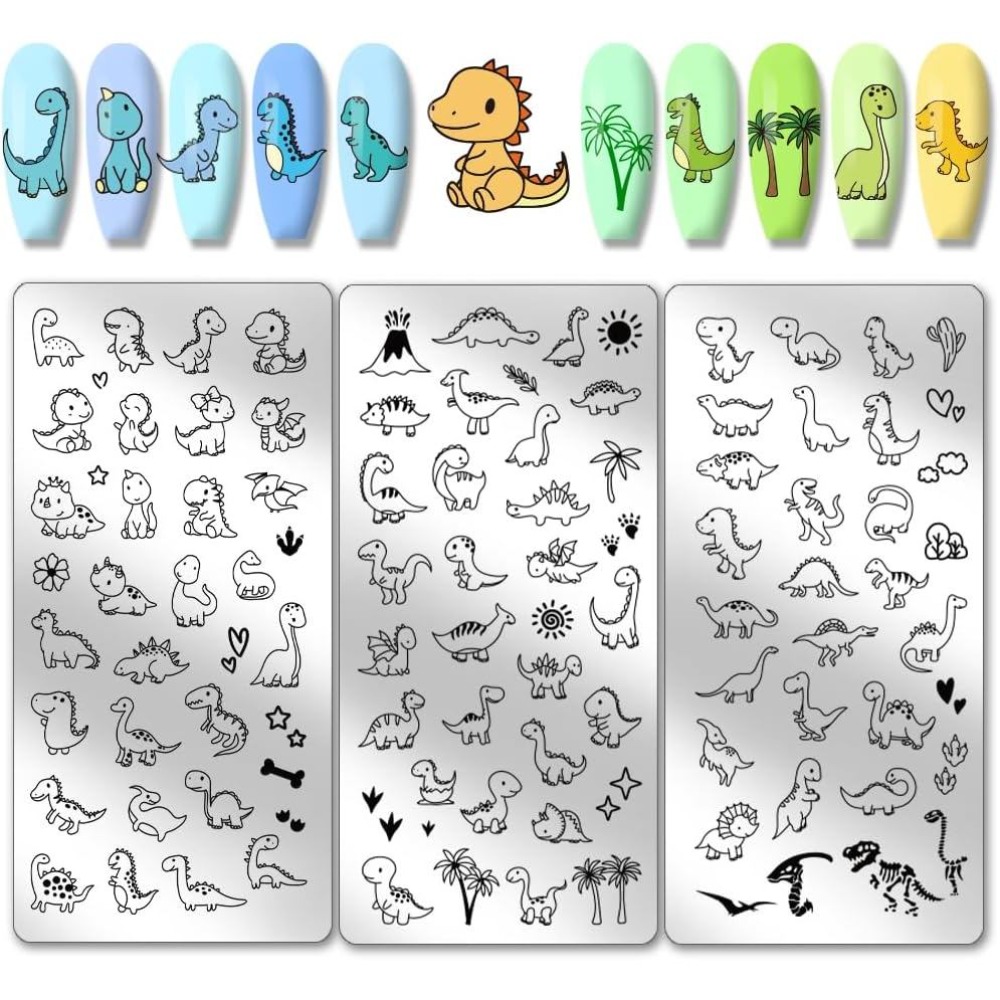 Nail Art Stamping Kit - Set di 3 Piastre per Stamping