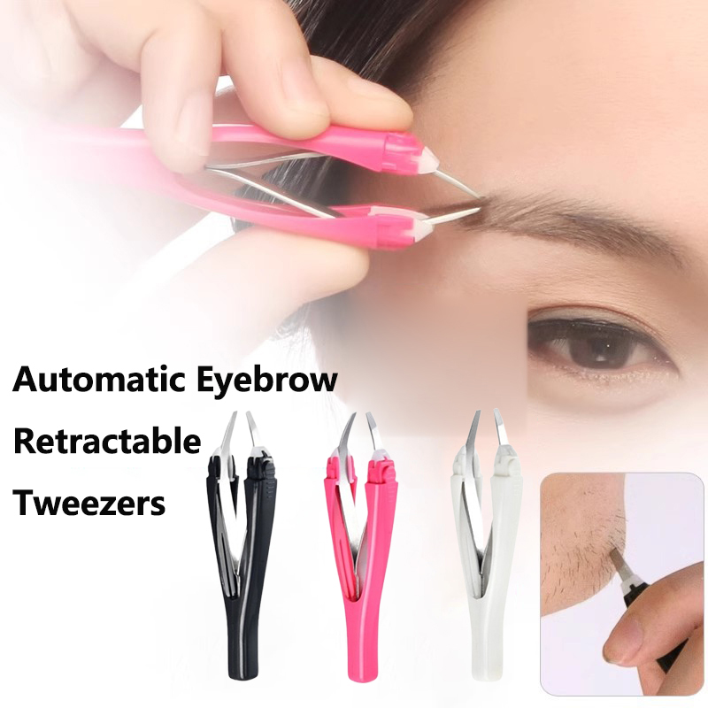 Beauty Hair Makeup - Pinzetta per Sopracciglia Automatica Retrattile, Strumento
