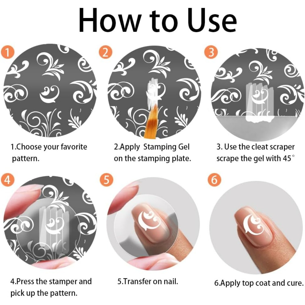 3 pezzi modelli per nail art c - Nail Art Stamping Kit recensione e prezzo