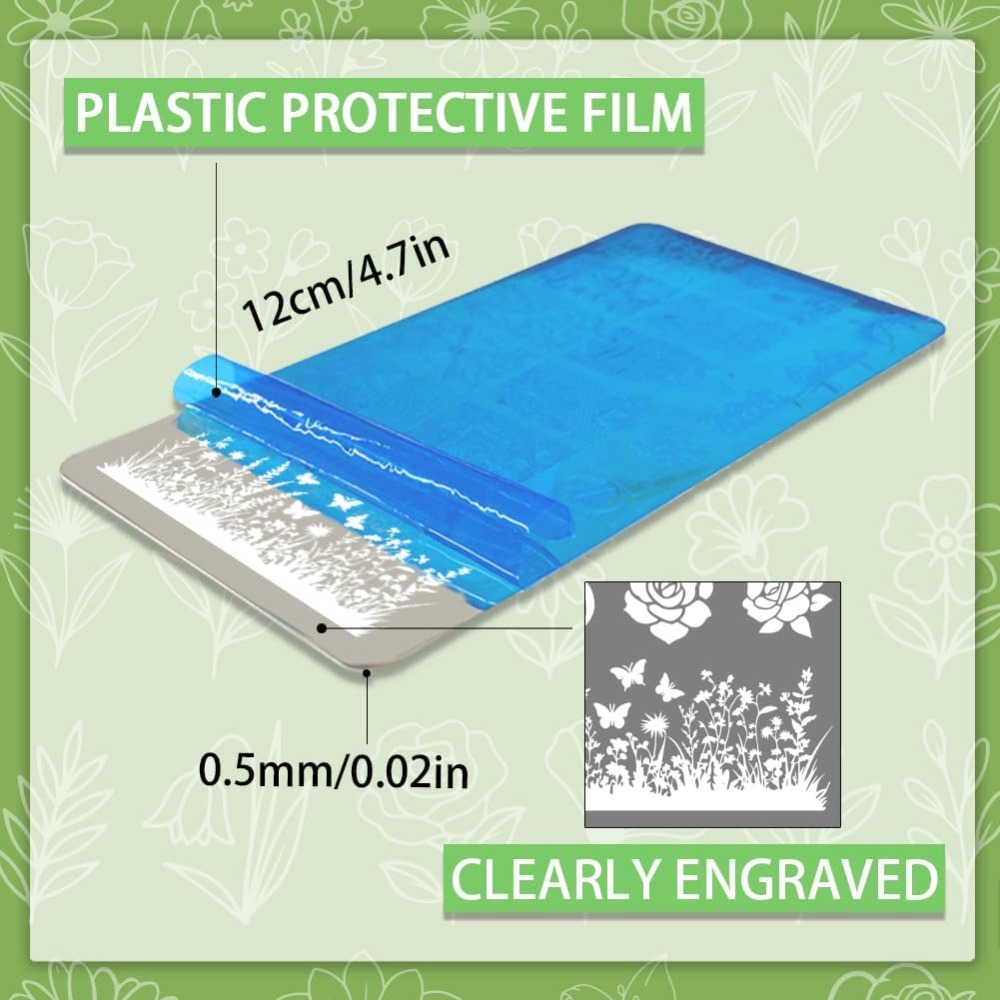 3 pz Fiore Foglia Nail Stampin - Nail Art Stamping Kit recensione e prezzo